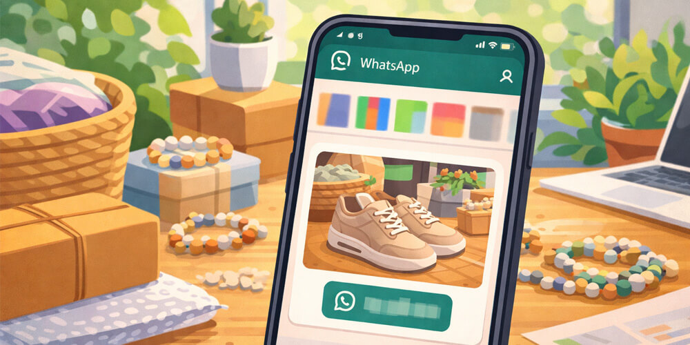 Divulgação no Status do WhatsApp com link do catálogo para gerar pedidos
