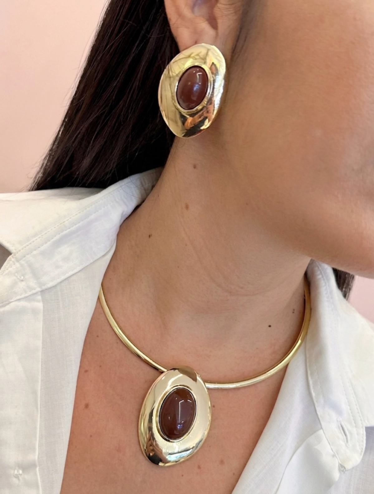 Imagem Conjunto aro dourado marrom 