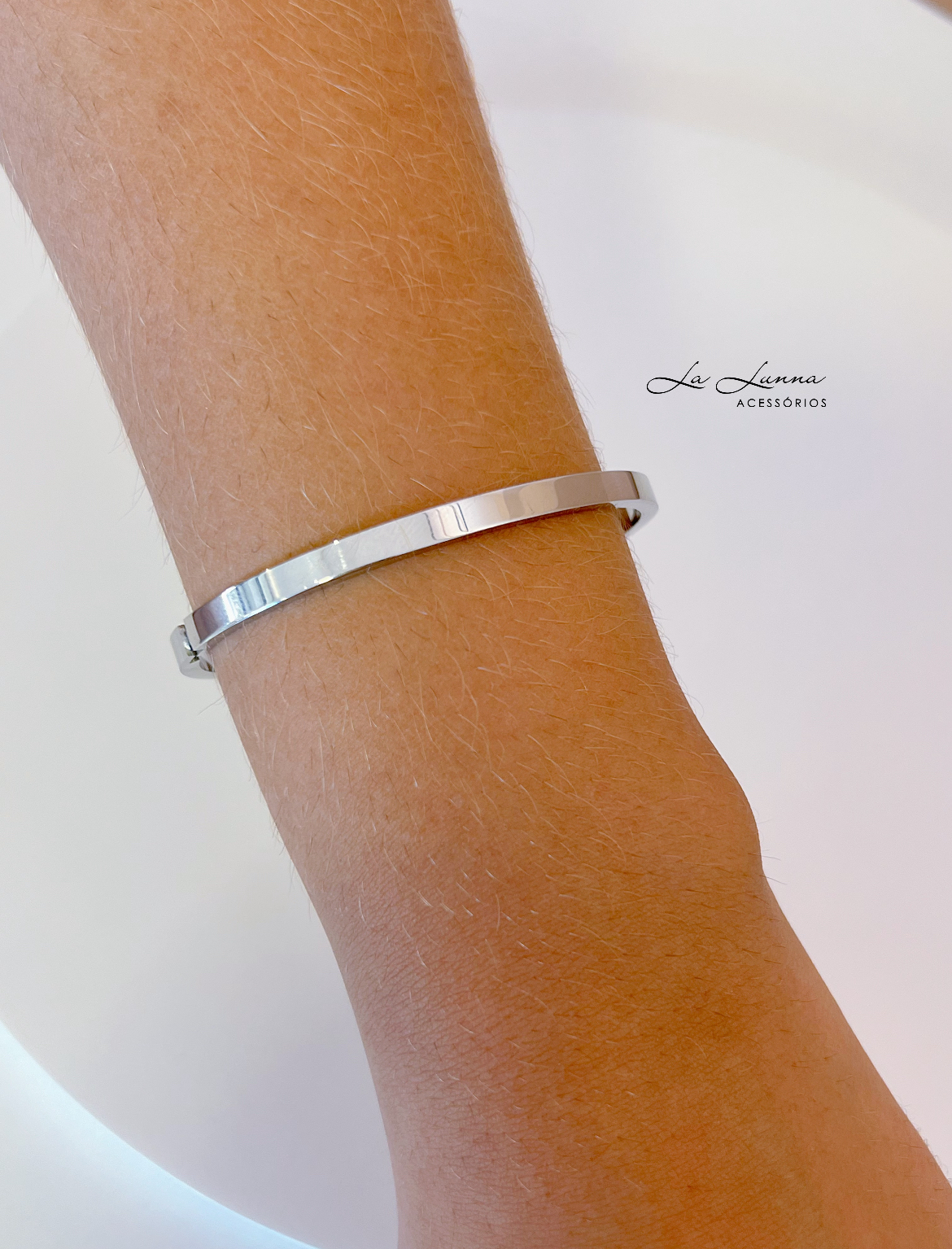 Imagem Bracelete aço inox fino 