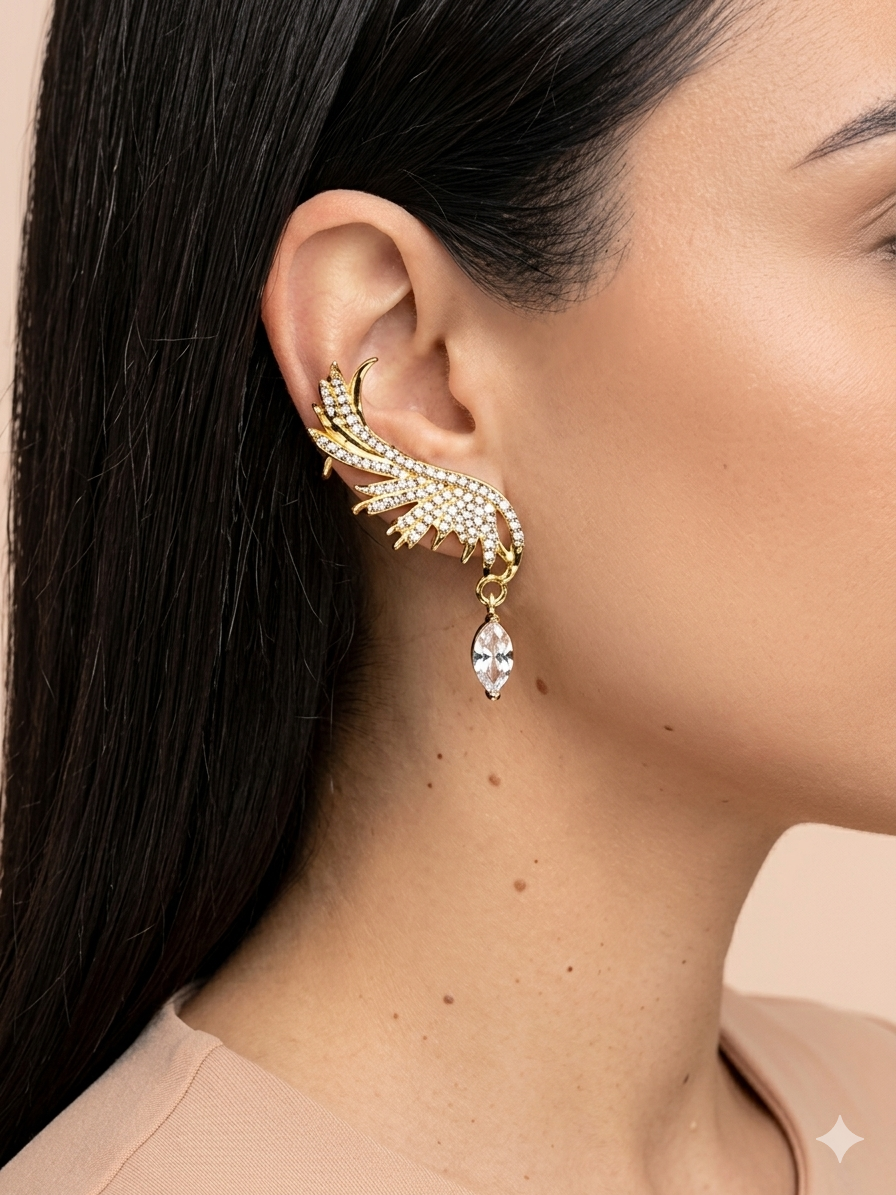 Imagem Ear Cuff asa dourado 