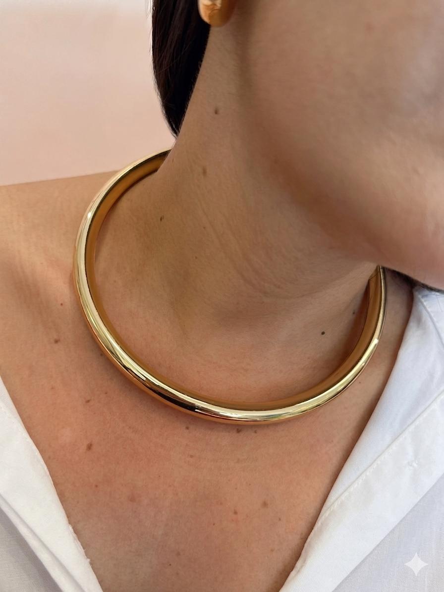 Imagem Chocker tubo dourado