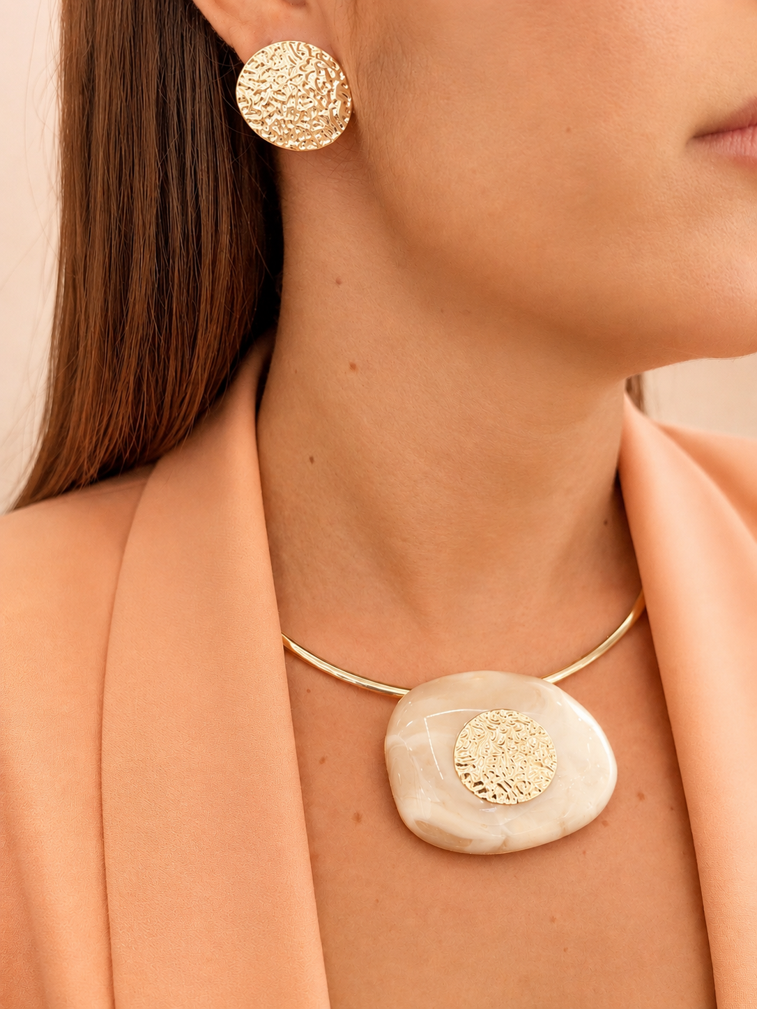 Imagem Conjunto Chocker pingente off GG