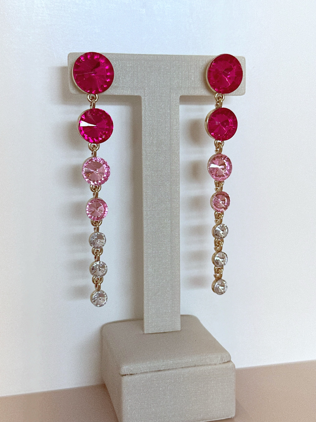 Imagem Brinco 2 tons rosa 