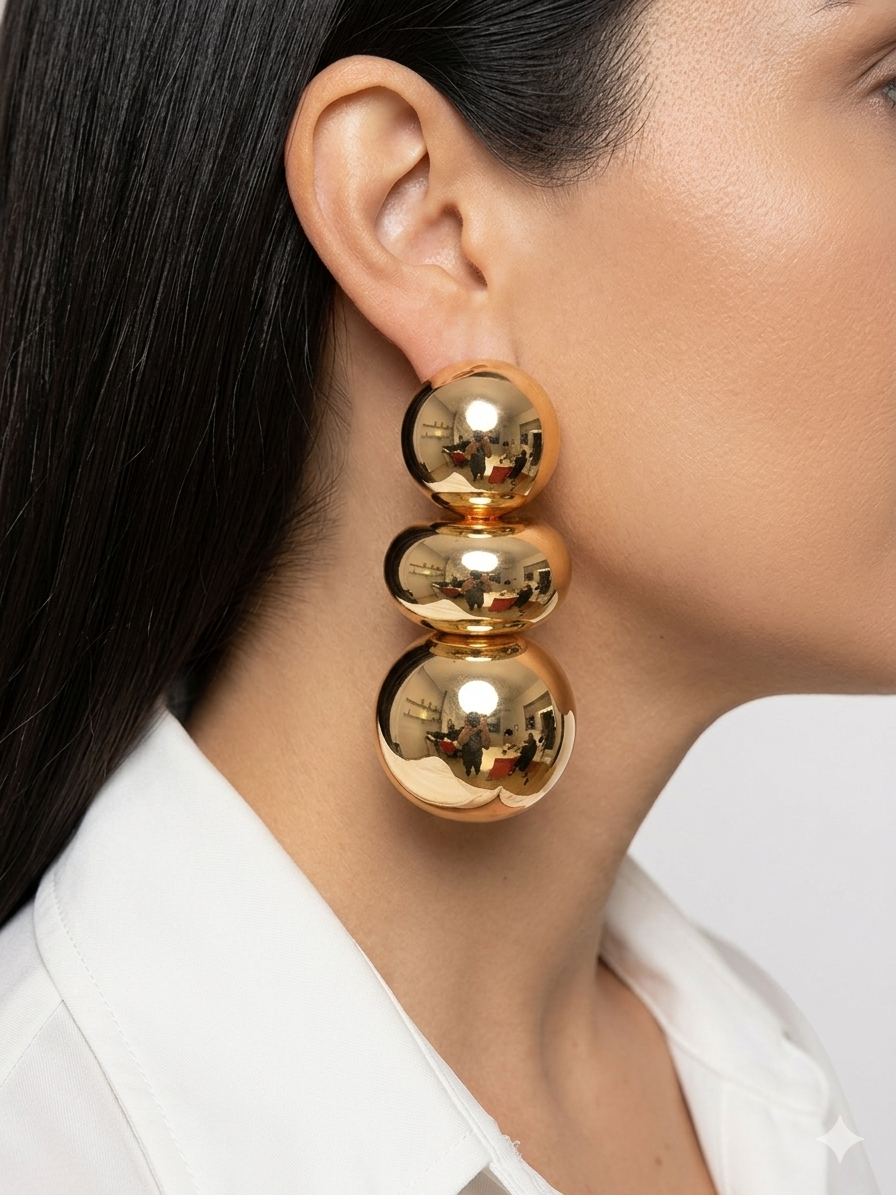Imagem Maxi brinco dourado 