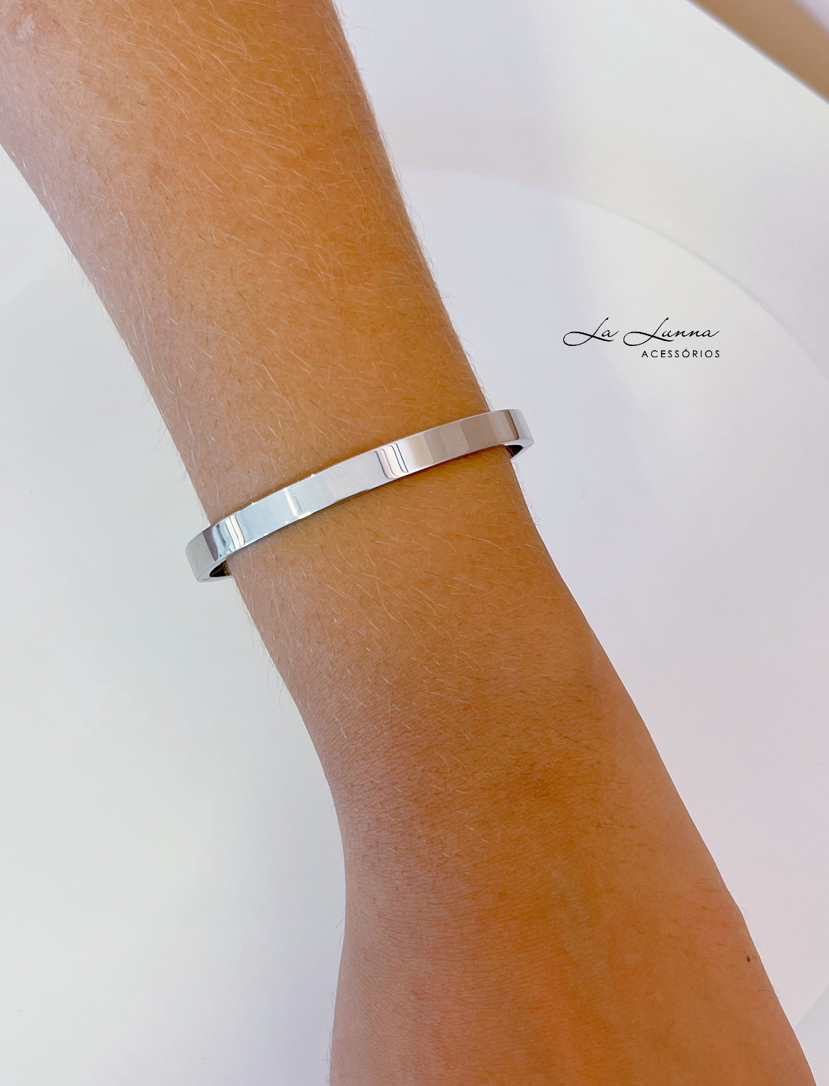 Imagem Bracelete aço inox medio