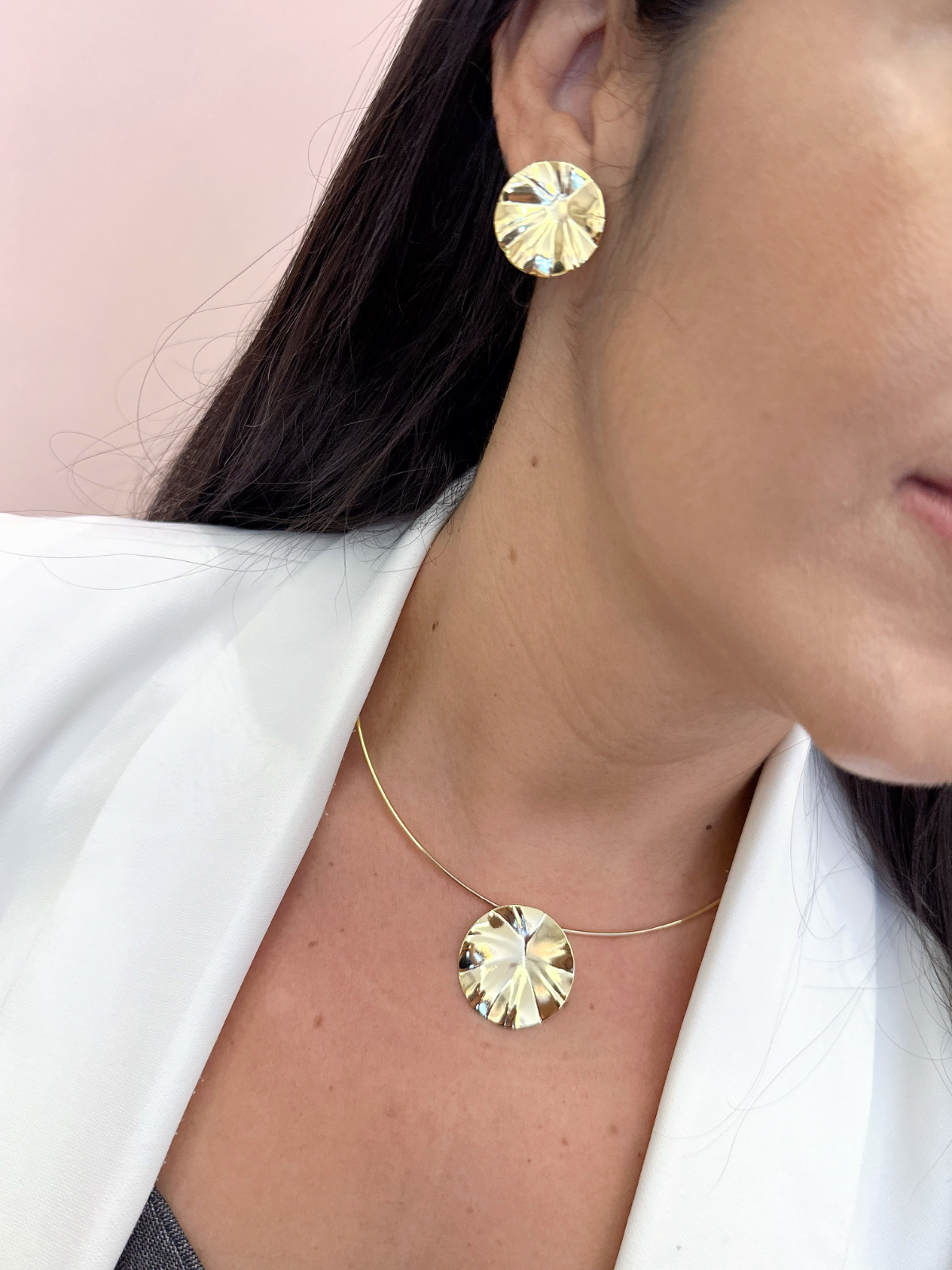 Imagem Conjunto aro Chocker pingente chapa 