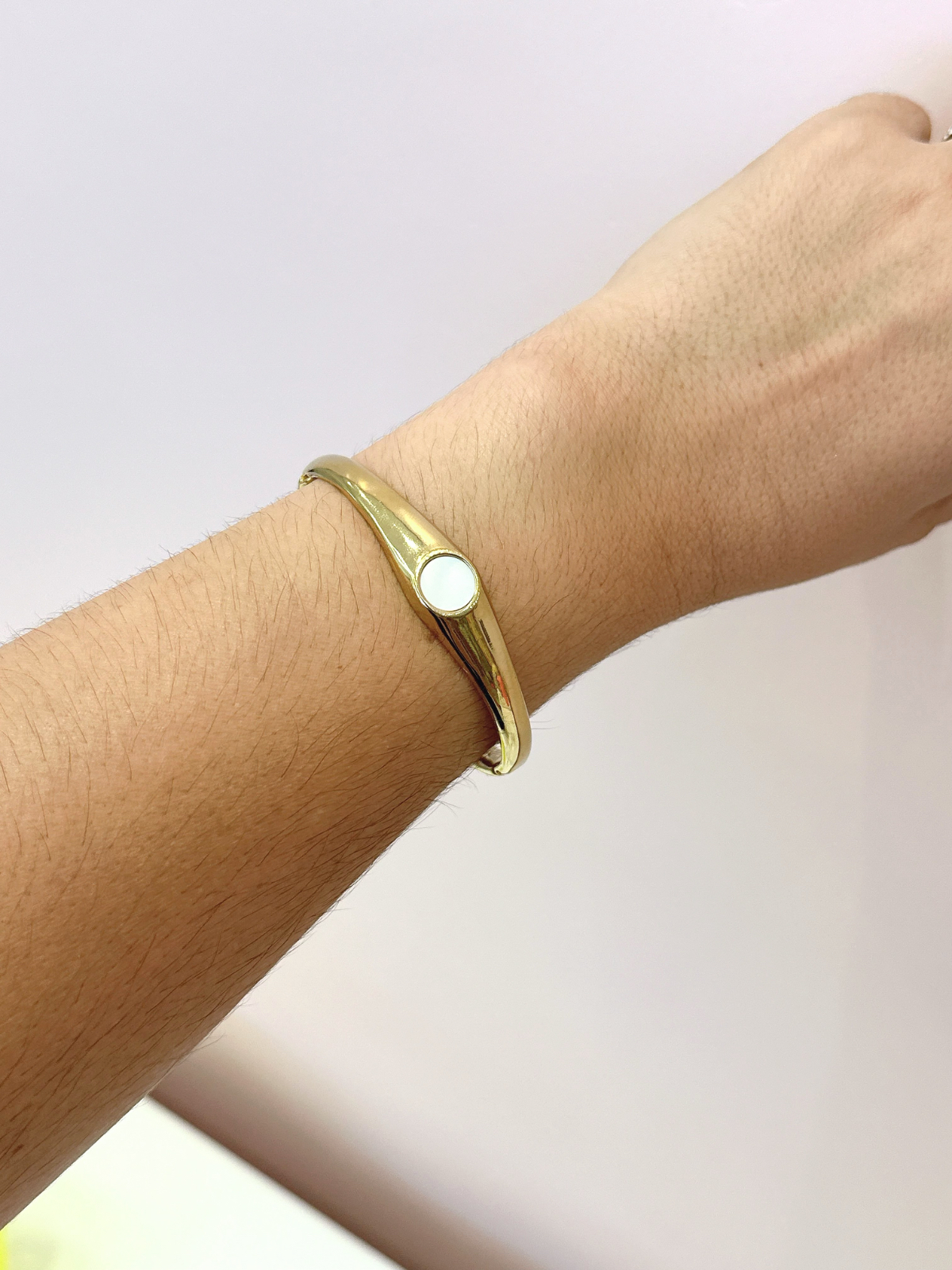 Imagem Bracelete dourado aço inox 