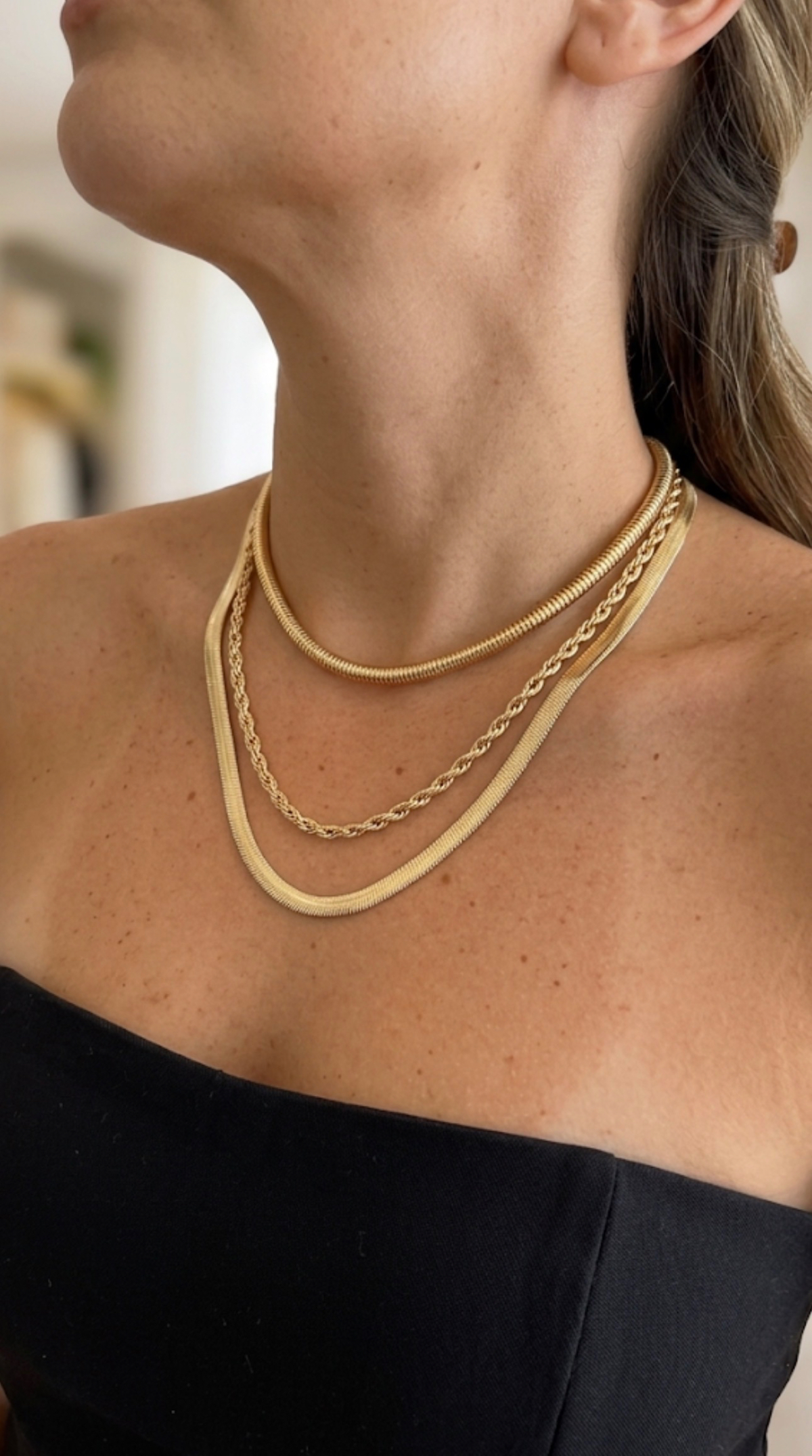 Imagem Colar triplo dourado 