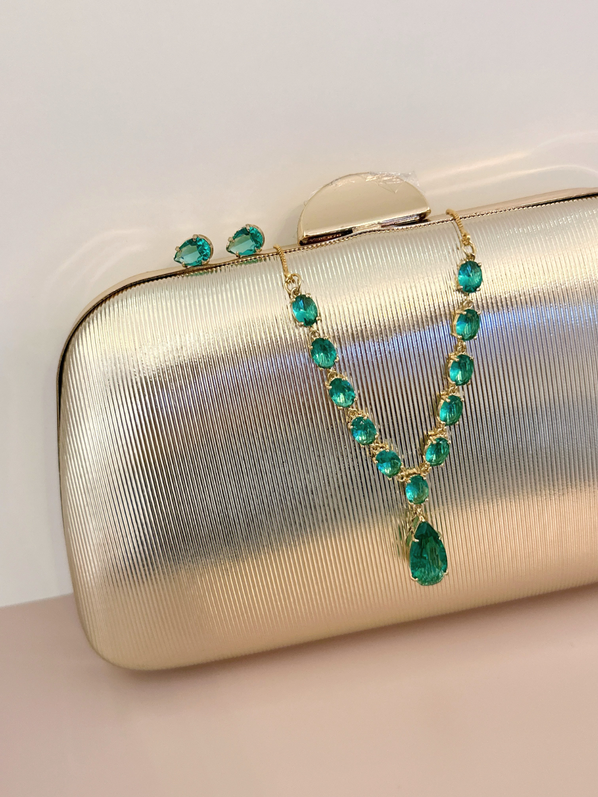 Imagem Conjunto verde esmeralda gotas 