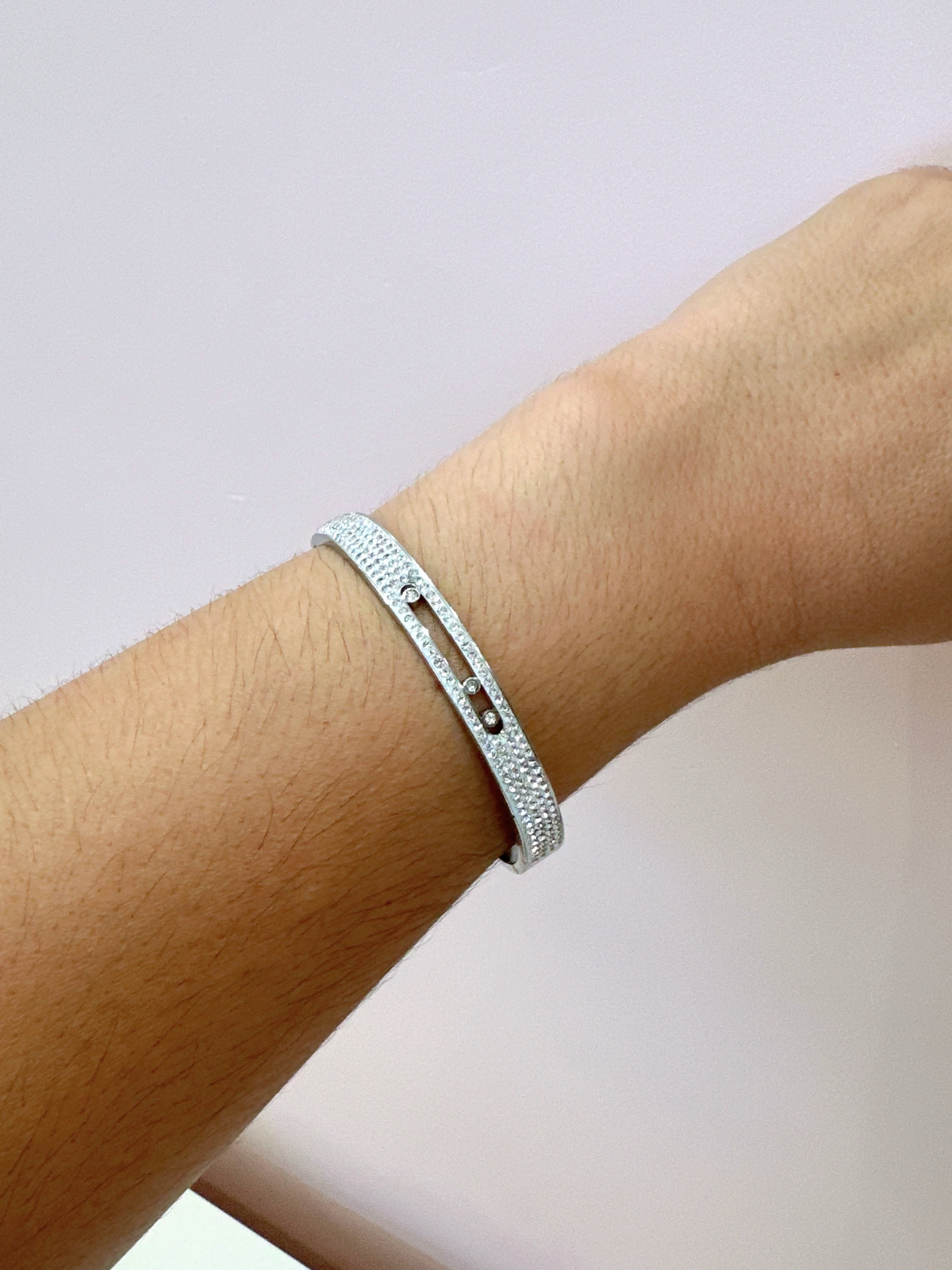Imagem Bracelete brilho prata aço inox 