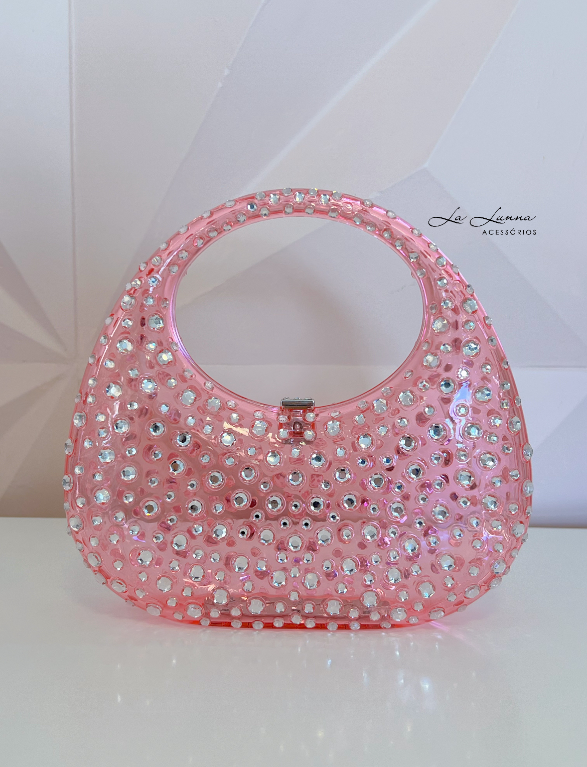 Imagem Bolsa acrílica rosa 