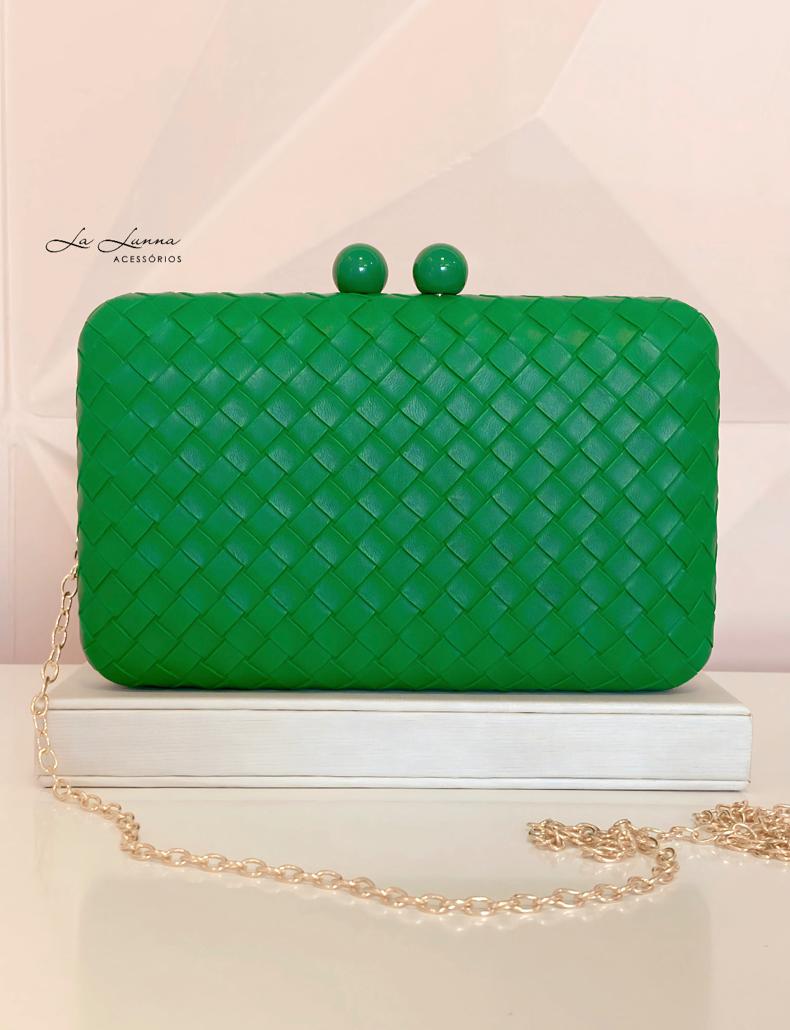 Imagem Clutch verde couro