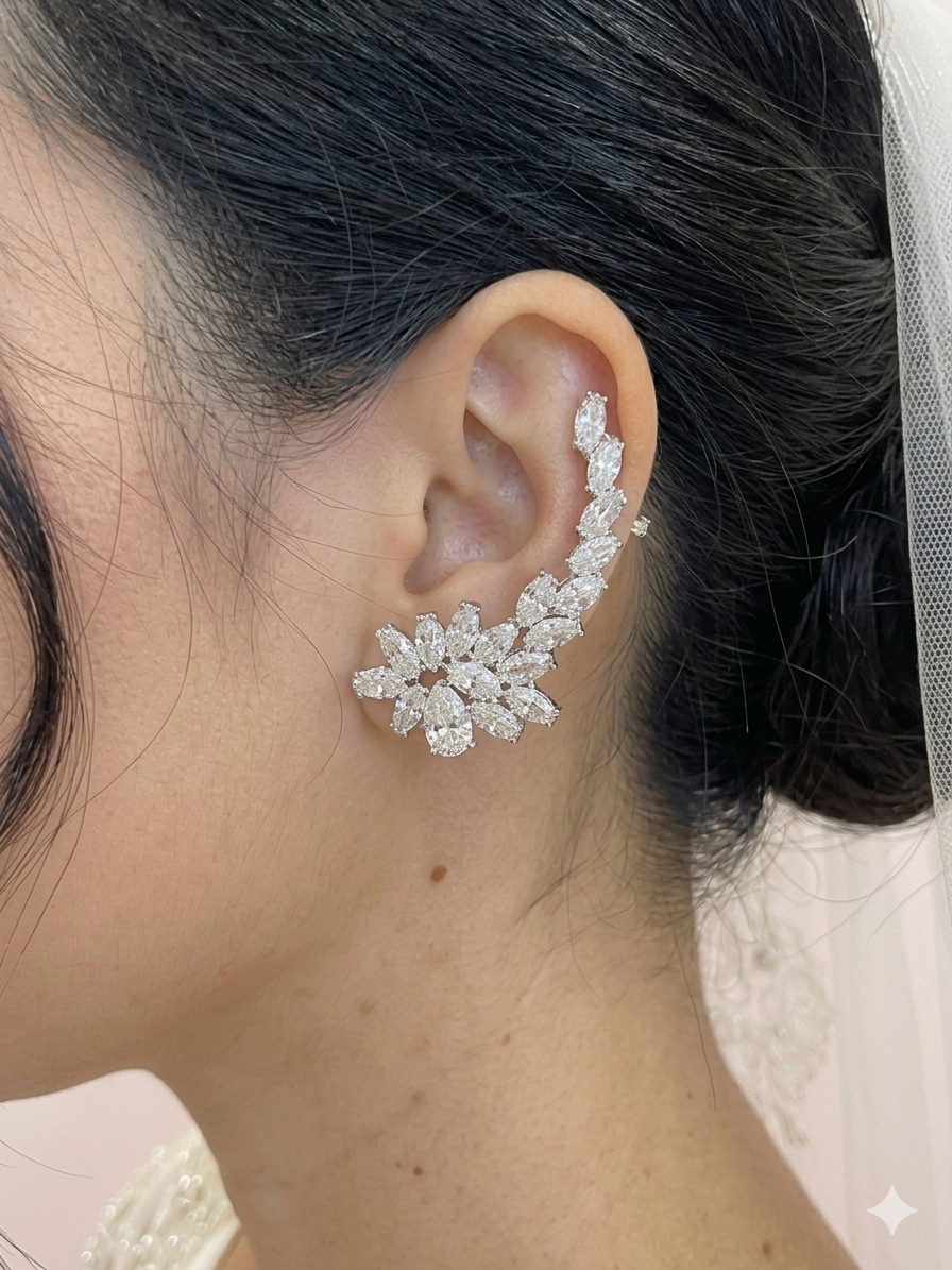 Imagem Ear Cuff zircônia prata