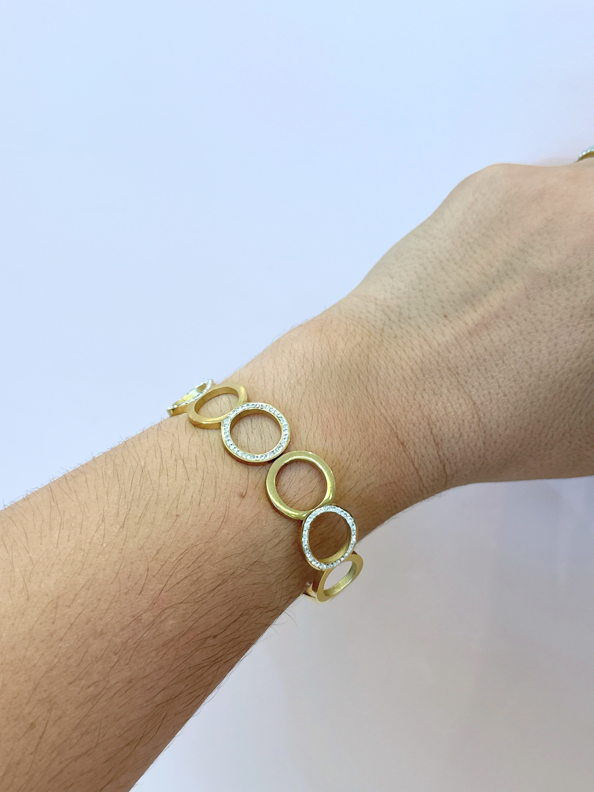 Imagem Bracelete circular brilho aço inox 