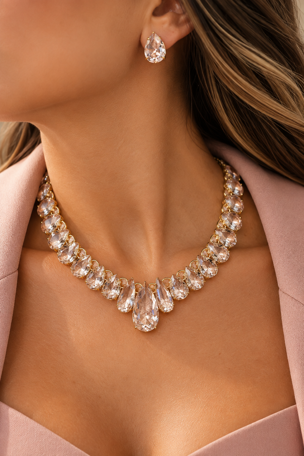 Imagem Conjunto dourado cristal