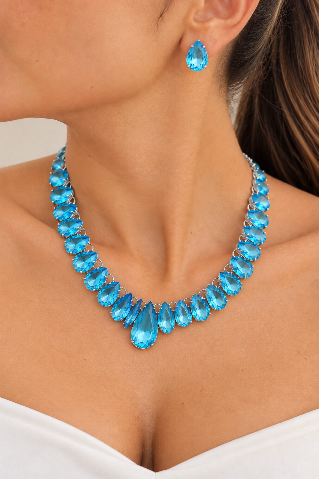 Imagem Conjunto prata azul