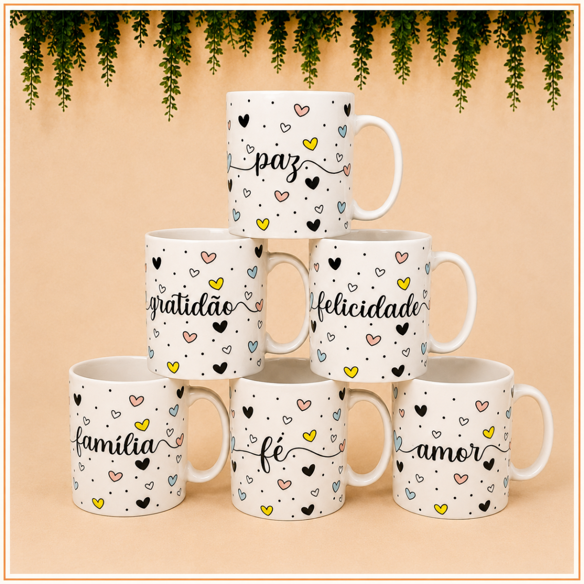 Imagem Caneca Faixa Frases Coração
