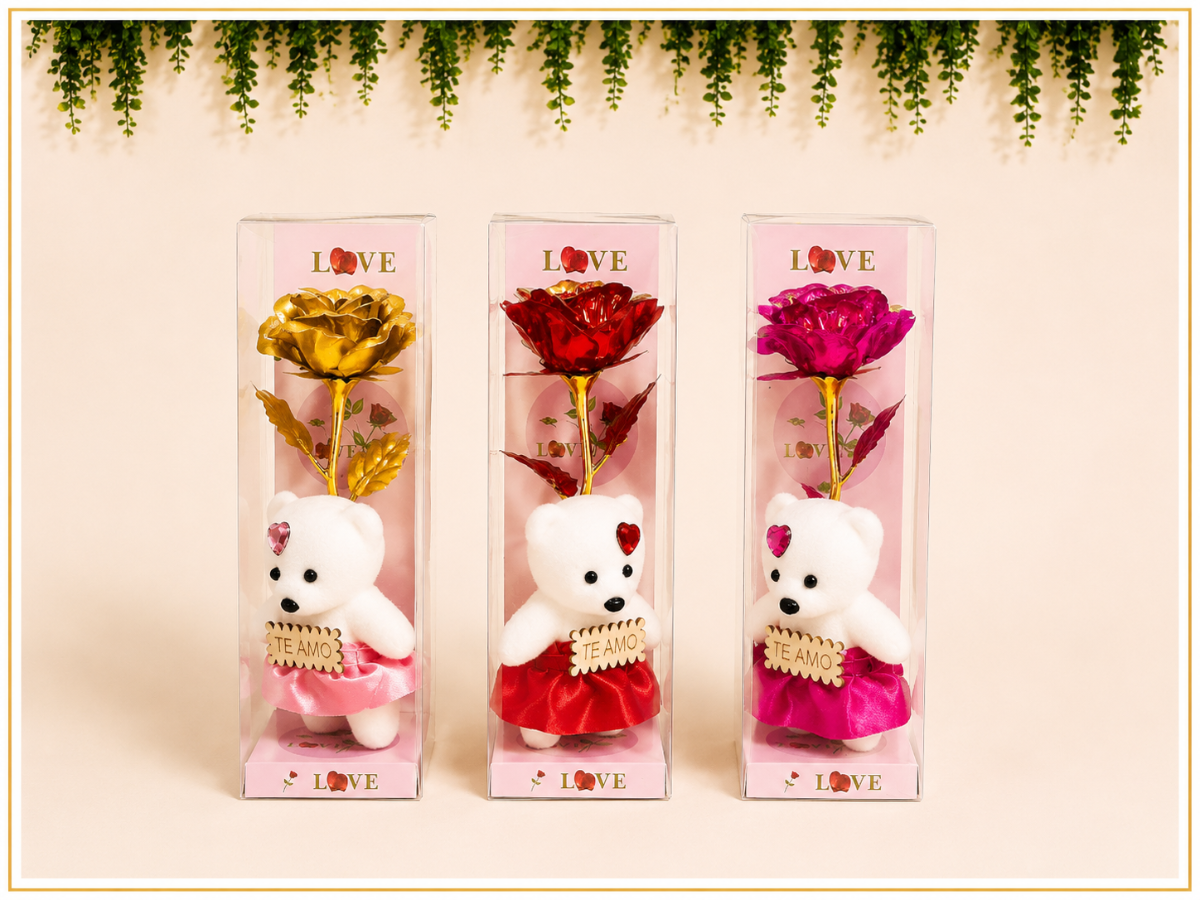 Imagem Kit Flor Artificial com Pelúcia Decorativo HD68304