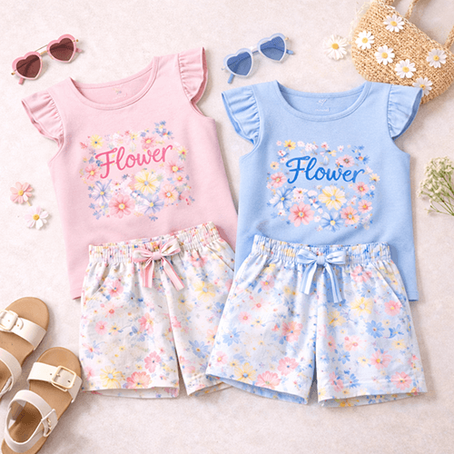 Imagem 4 Conjunto Menina Flower