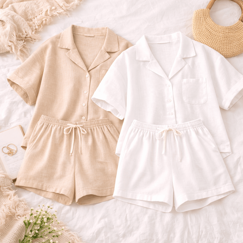 Imagem 4 Pijama Curto Oversized Linho