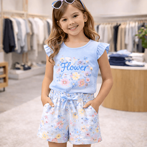 Imagem 2 Conjunto Menina Flower