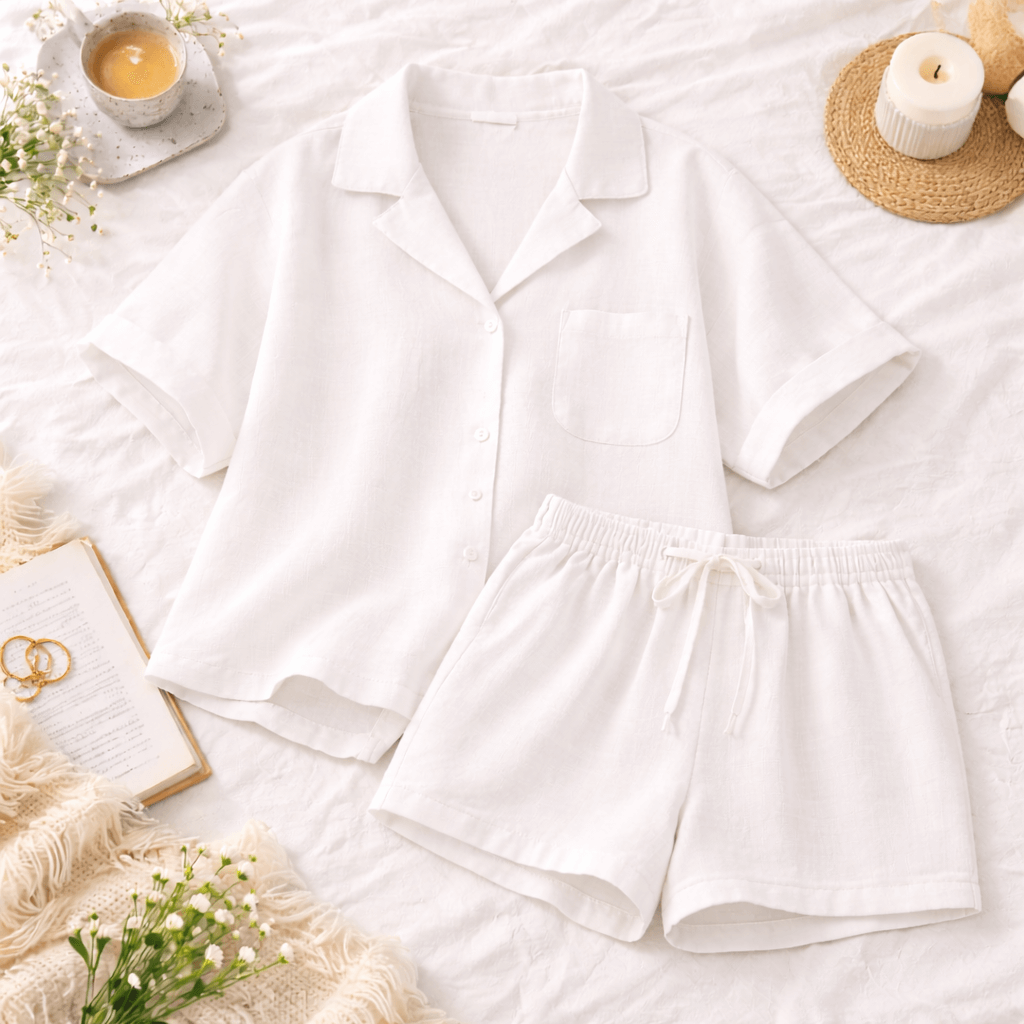 Imagem 3 Pijama Curto Oversized Linho