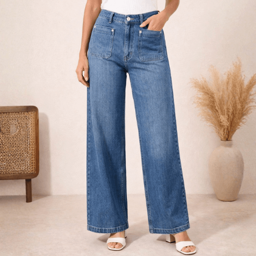 Imagem Calça Jeans Wide Leg Pocket