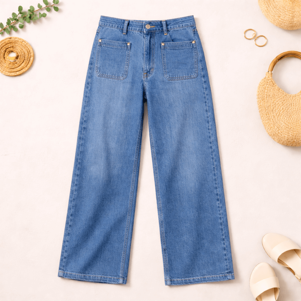 Imagem 1 Calça Jeans Wide Leg Pocket