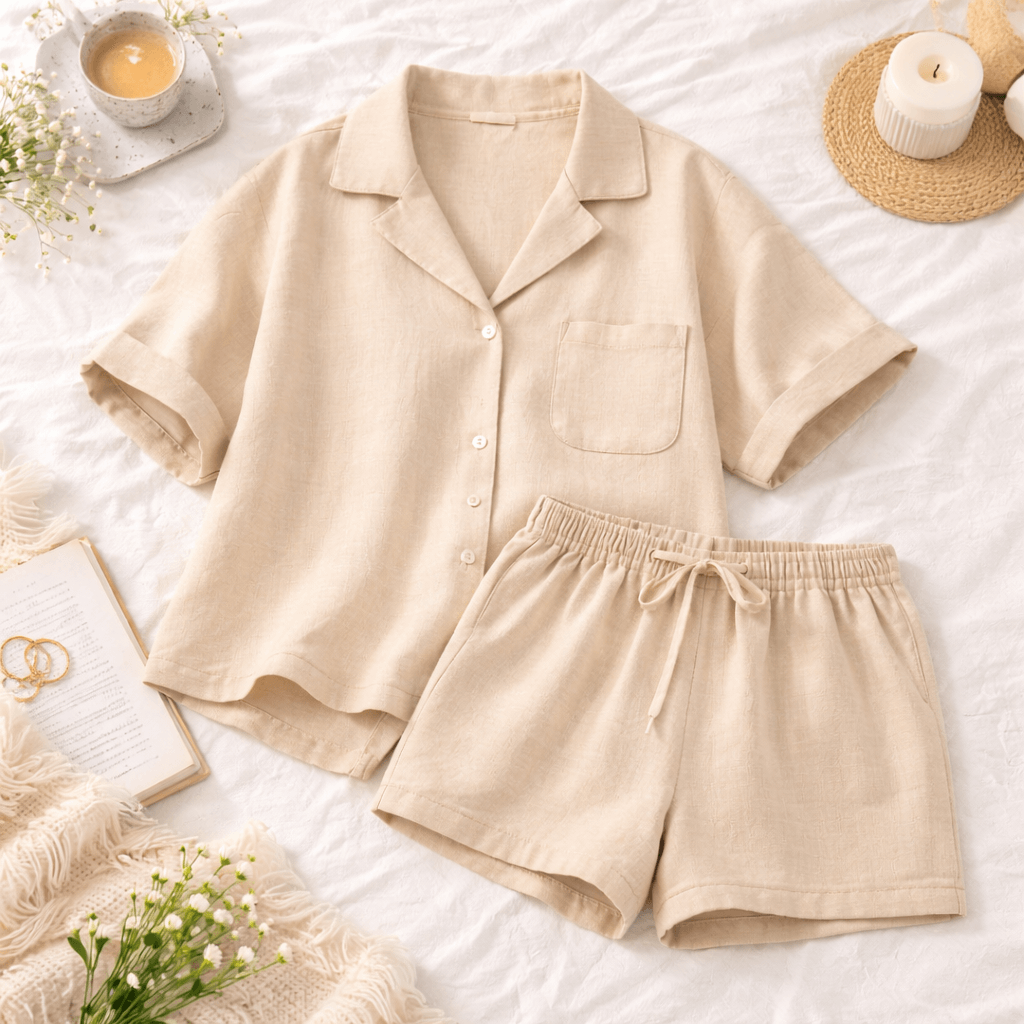 Imagem 1 Pijama Curto Oversized Linho