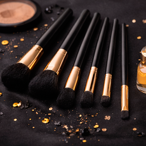 Imagem Kit com 7 Pincéis de Maquiagem