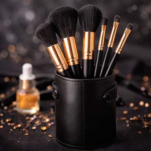 Imagem 2 Kit com 7 Pincéis de Maquiagem