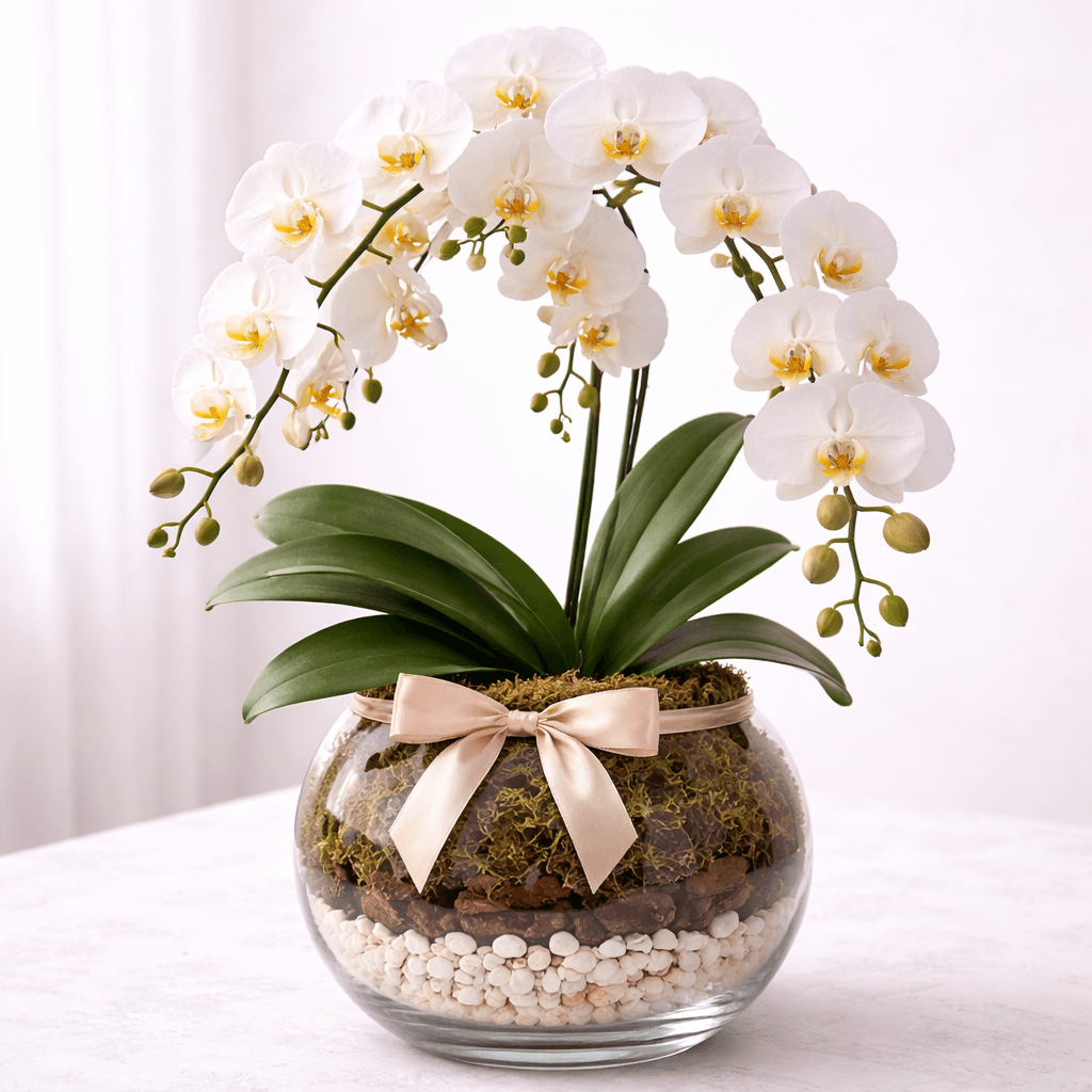 Imagem Orquídea Cascata no Vidro