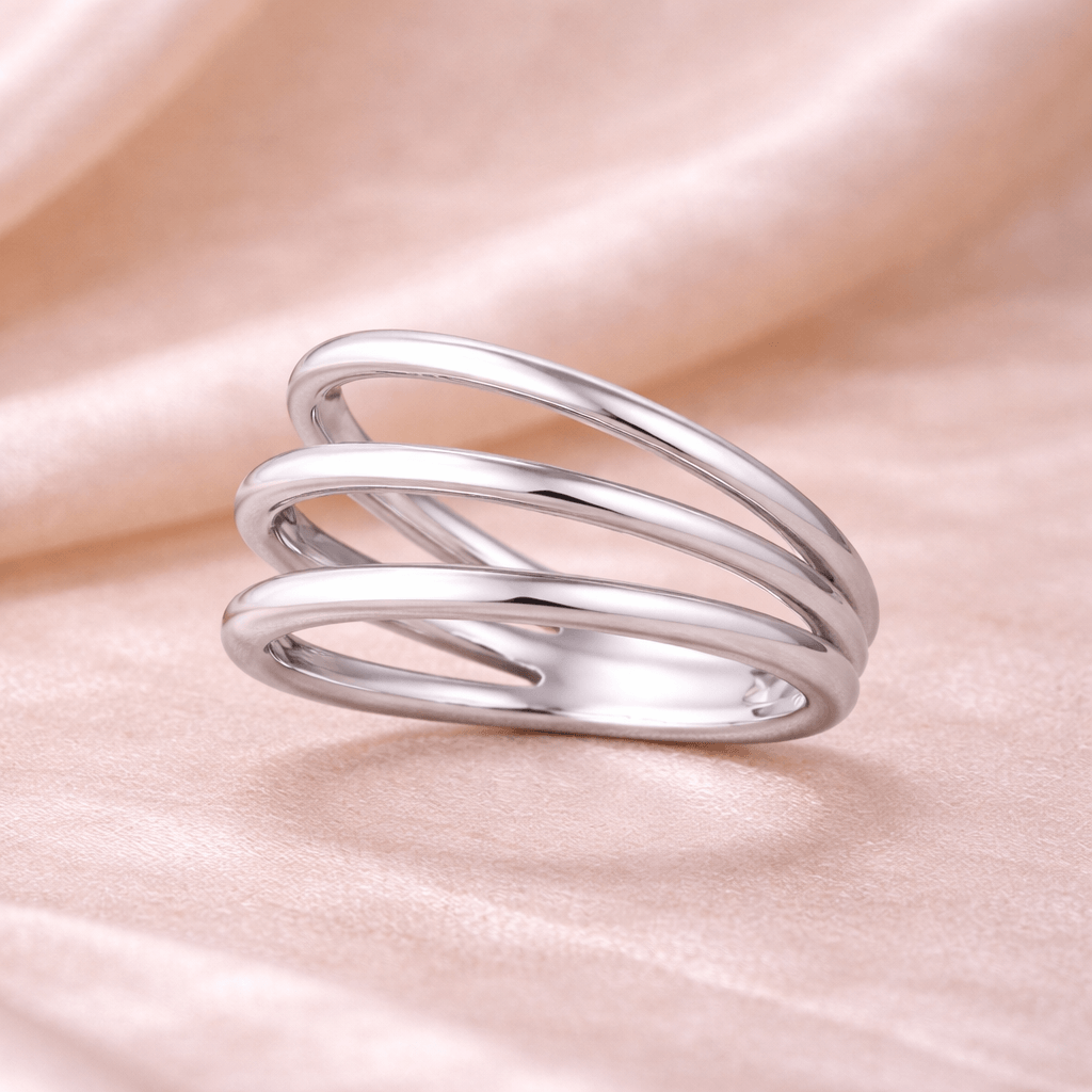 Imagem 2 Anel Fino 3 Voltas Vazado Liso