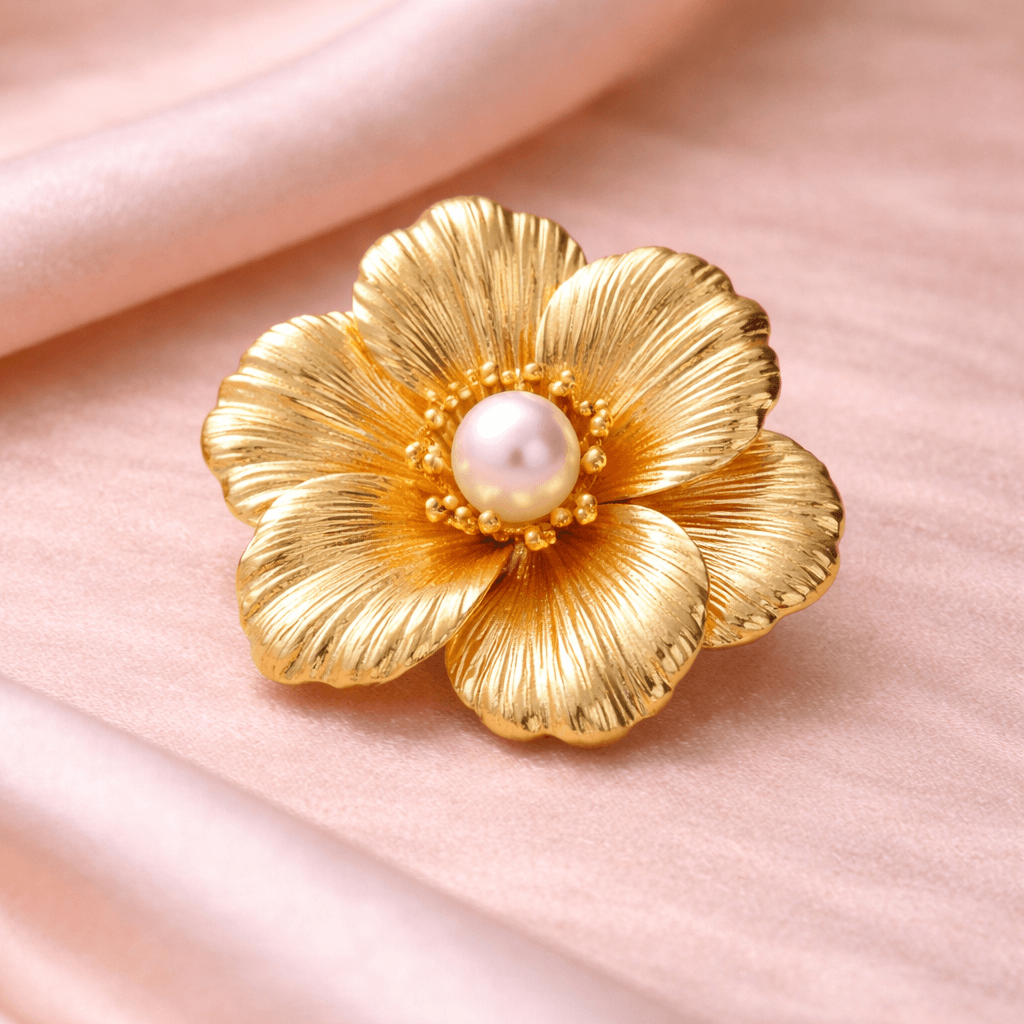 Imagem Broche Flor Texturizada