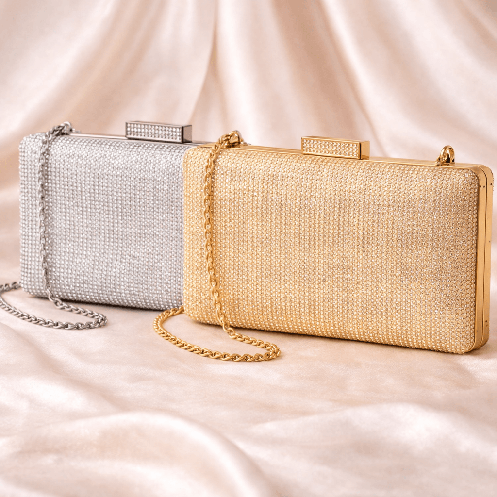 Imagem 4 Clutch Retangular Trabalhada Metalizada